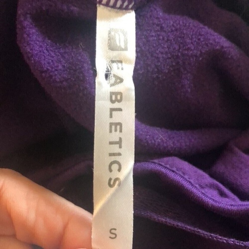 Fabletics Europa Cowl Neck Sweatshirt SZ. S PURPLE Funnel Pullover Stretch - Picture 6 of 6